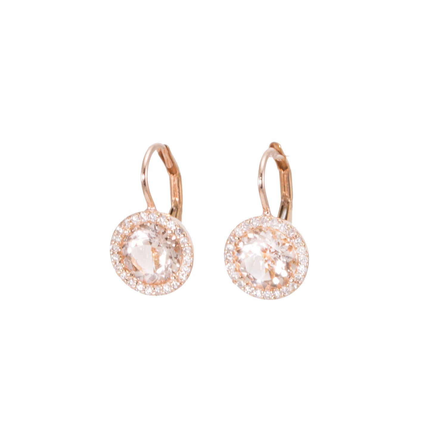 Morganite & Diamond Earrings