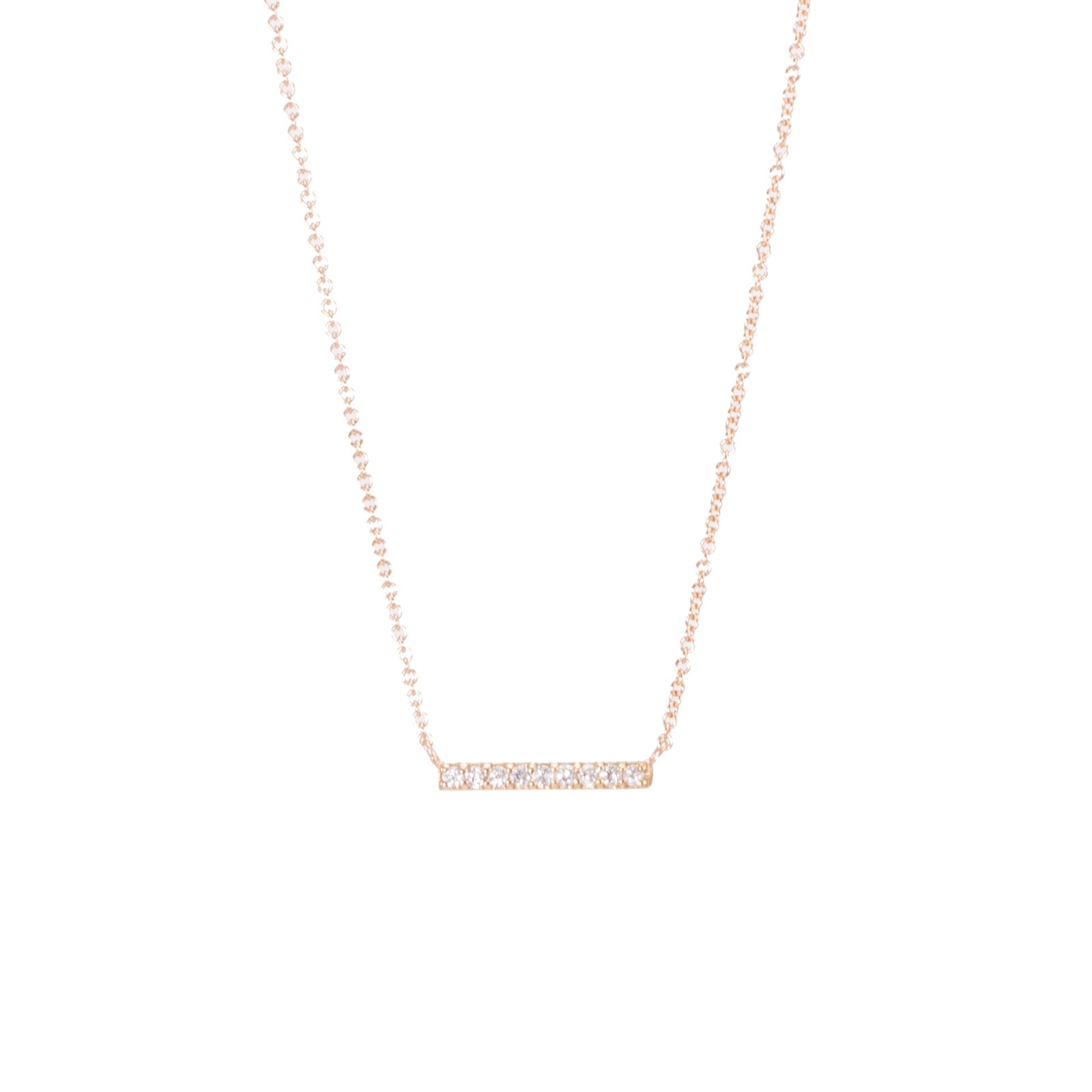 Small Diamond Bar Necklace