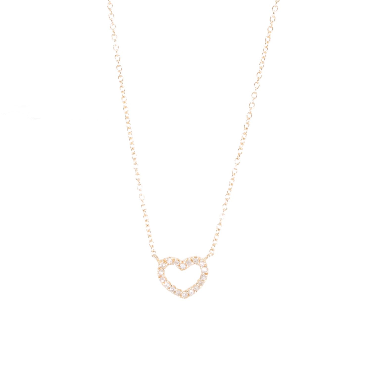 Open Heart Diamond Necklace