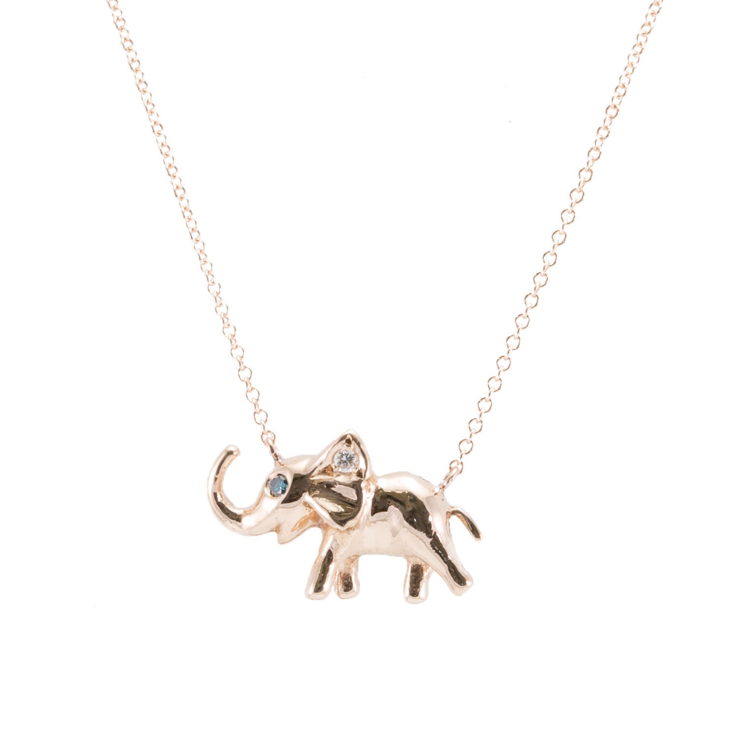 Happy Elephant Diamond Necklace