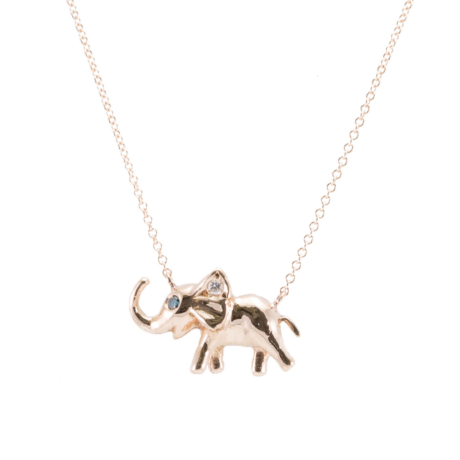 Happy Elephant Diamond Necklace