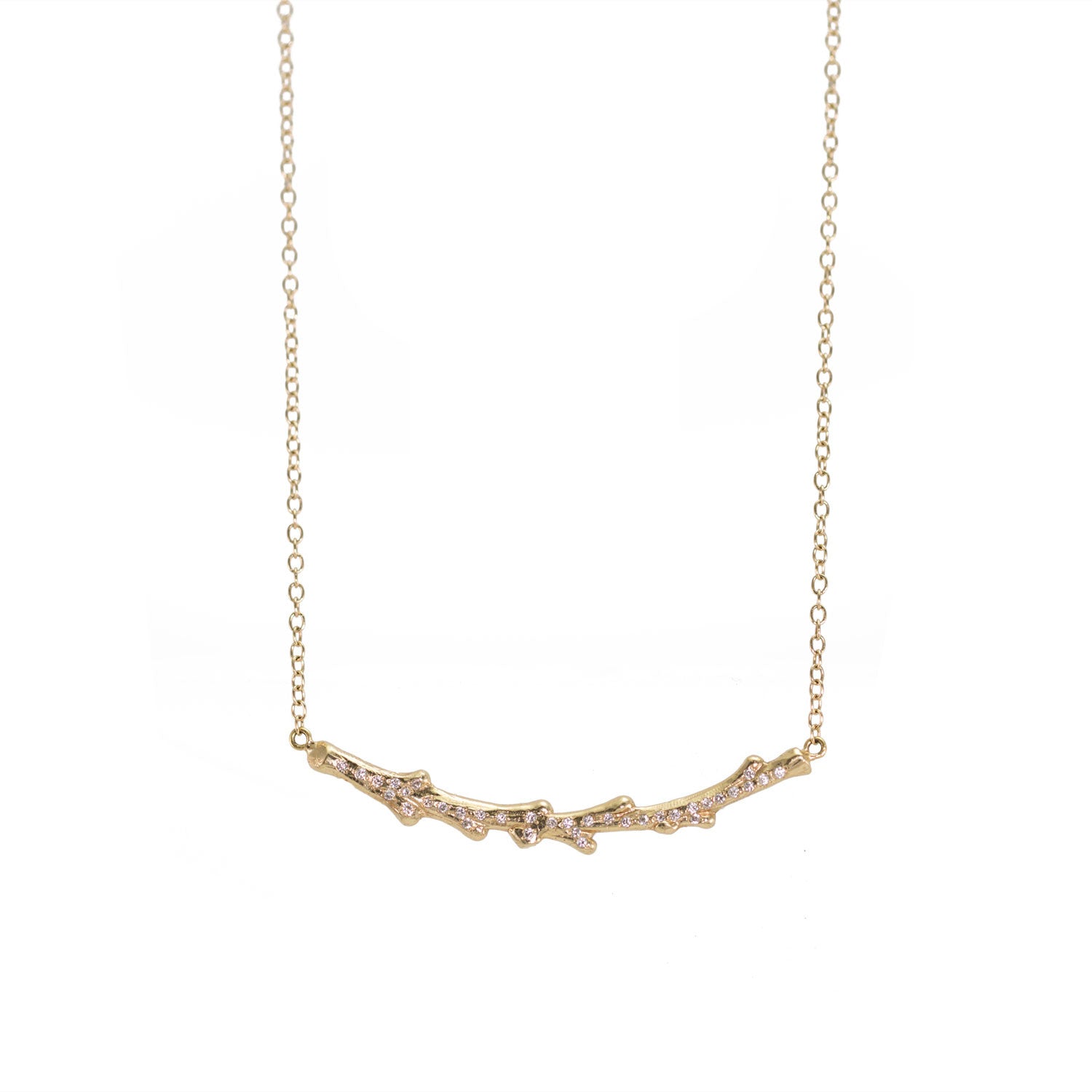 Tree Branch Diamond Necklace