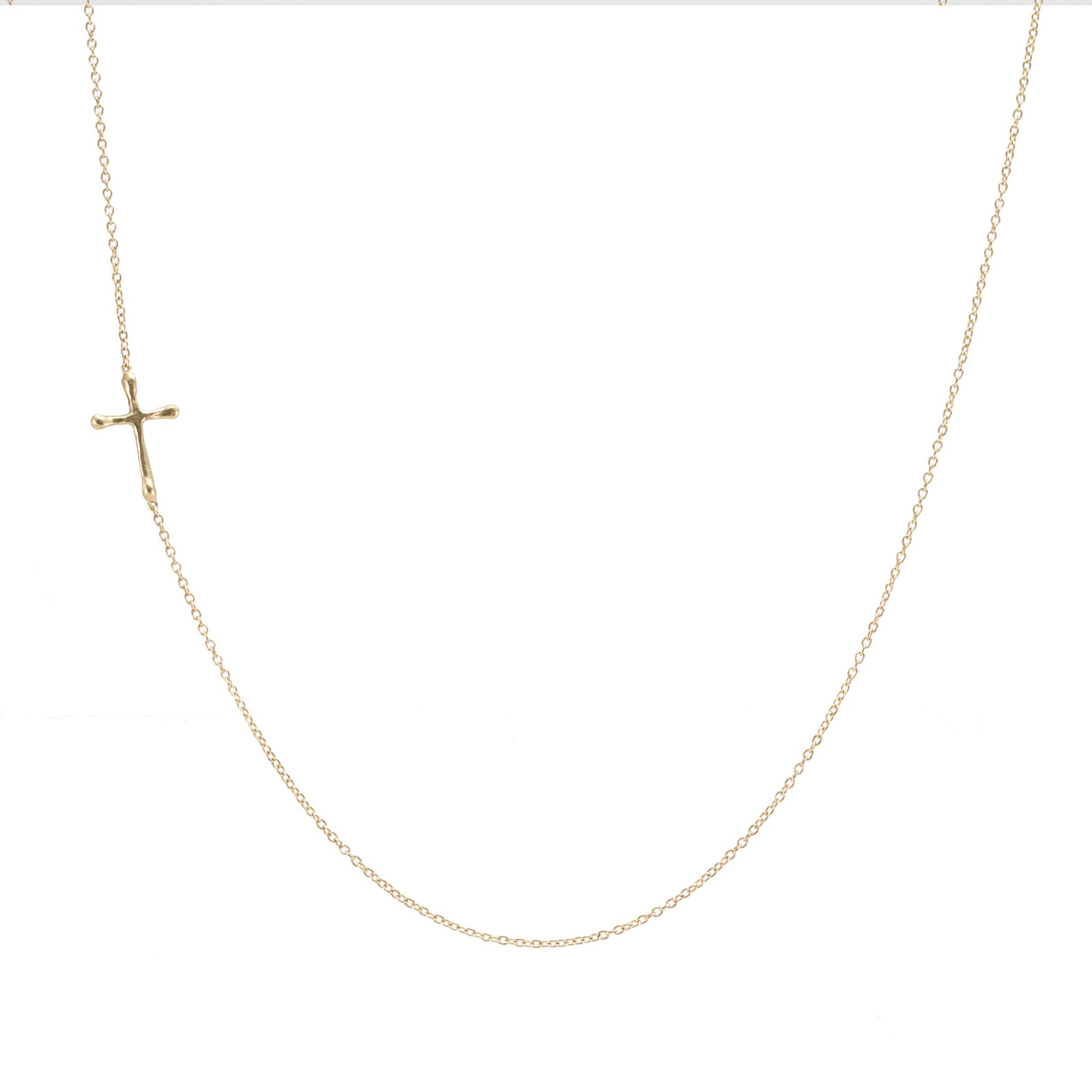 Sideways Cross Necklace