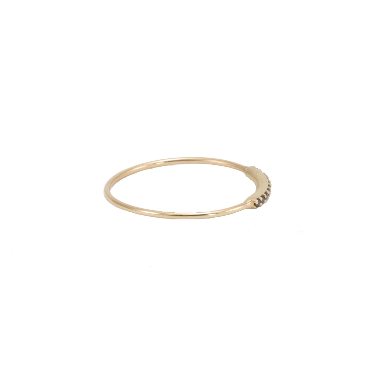 Black Diamond Curve Ring