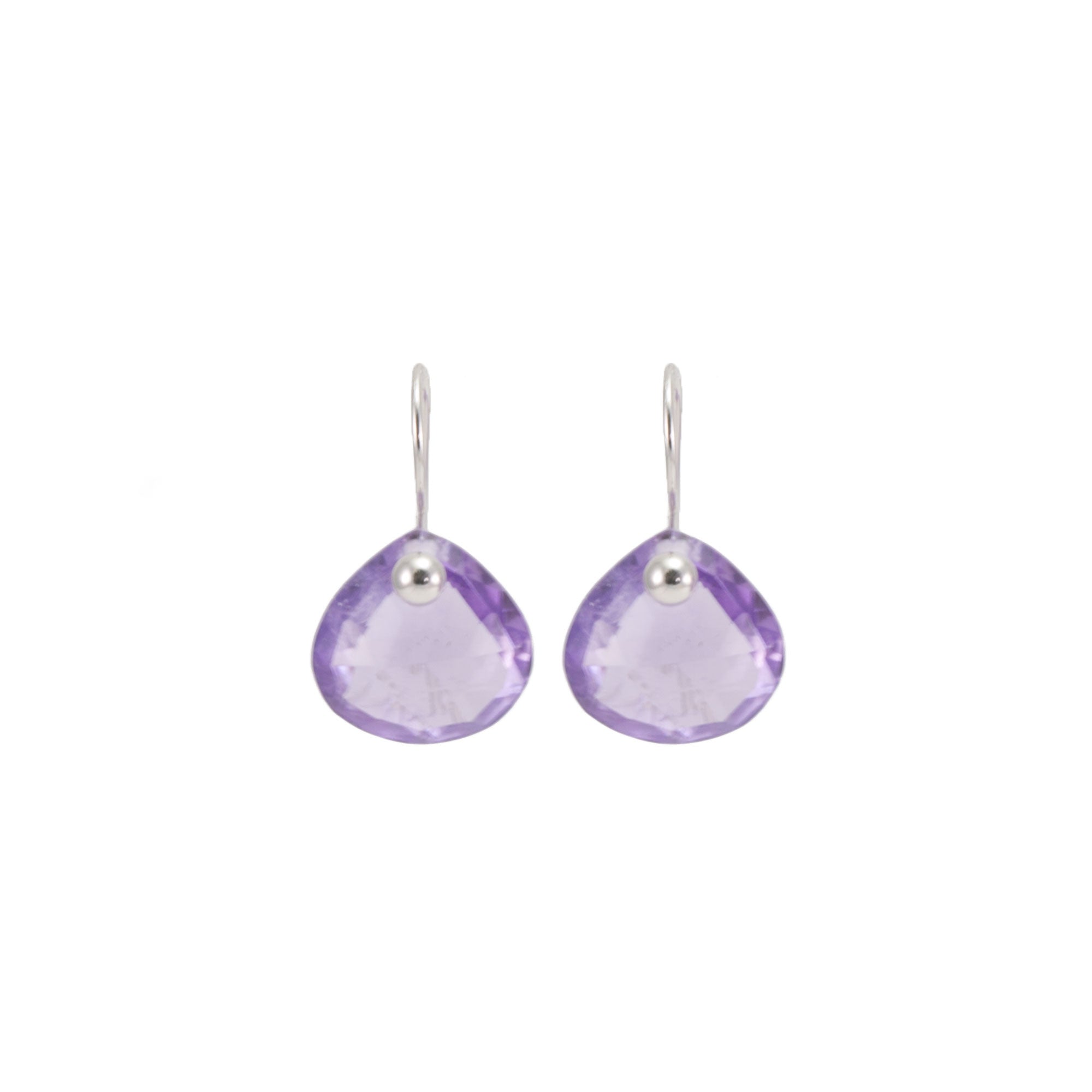 Lavender Amethyst Pinned Drop Earrings
