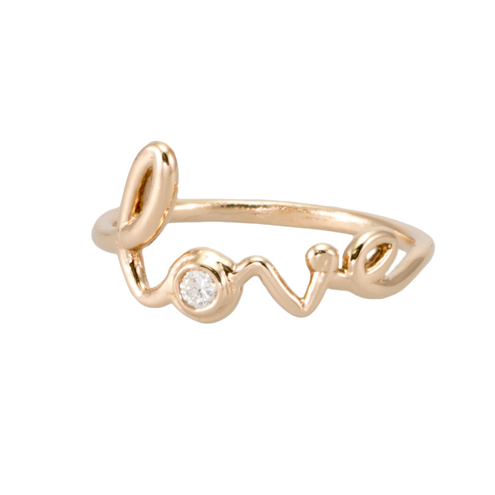 Love Ring with Diamond