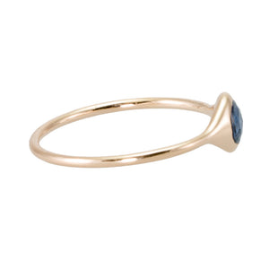Rose Cut Blue Sapphire Ring