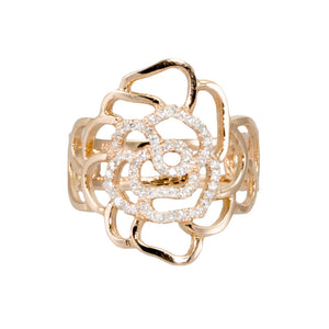 Cut Out Rose Diamond Ring