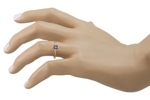 Rose Cut Blue Sapphire Ring