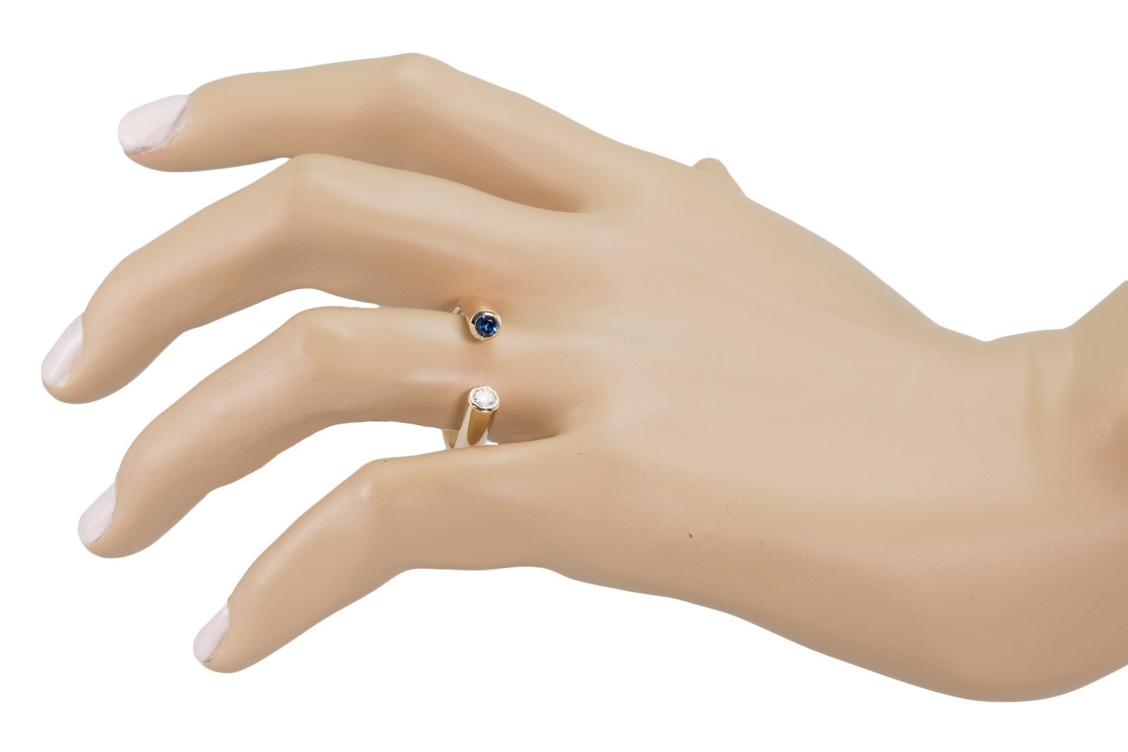 Horseshoe Sapphire and Diamond Ring