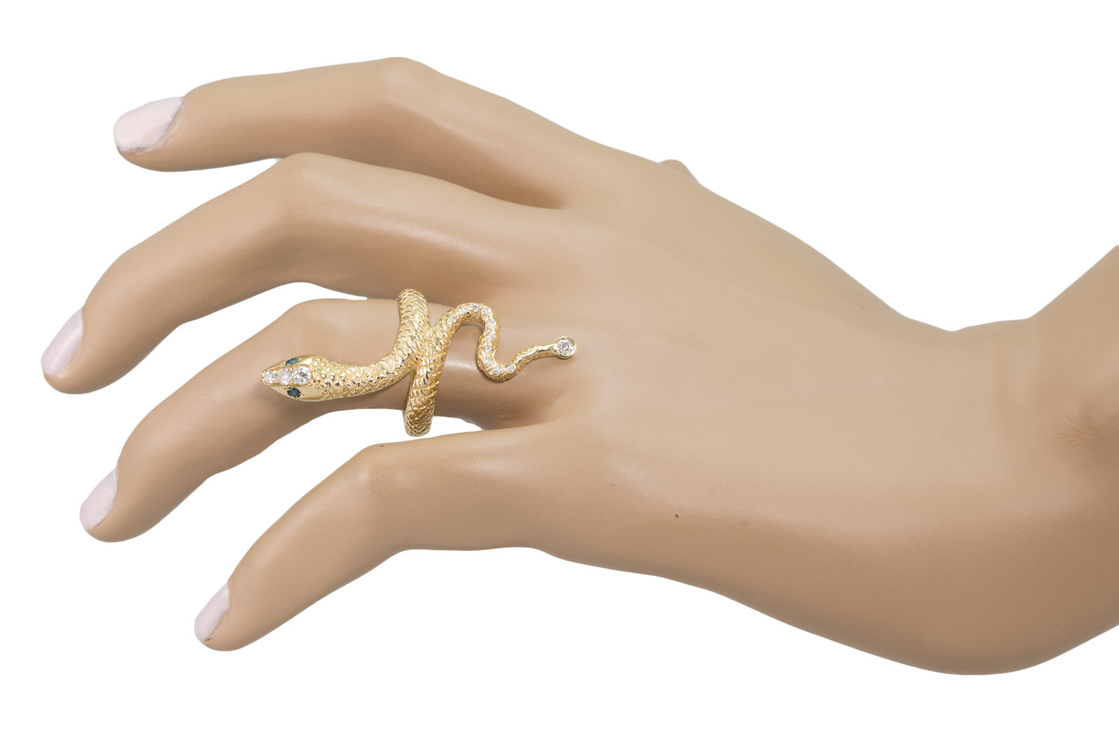 Snake Ring with Diamonds - Large