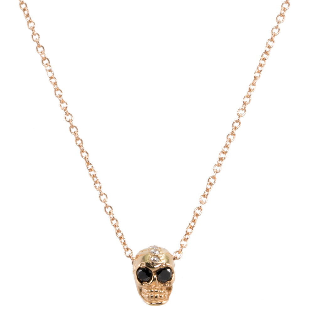 Small Skull Diamond Necklace