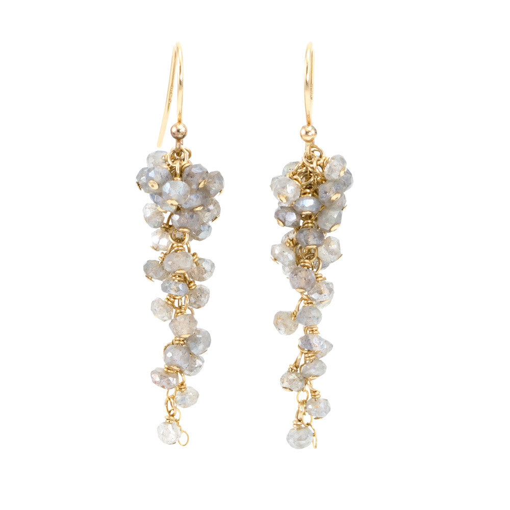 Labradorite Grape Cluster Earrings