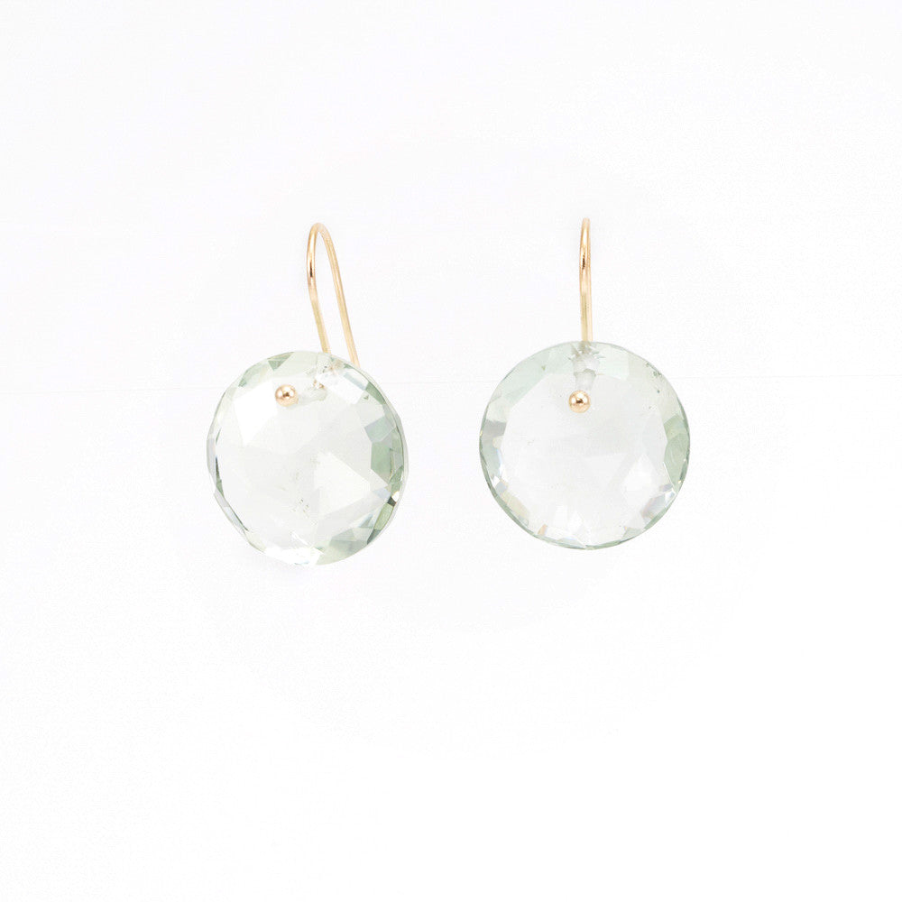 Prasiolite Pinned Drop Earrings