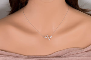 Heart Beat Diamond Necklace