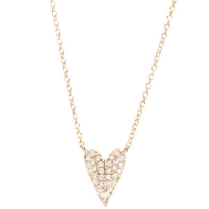 Folded Heart Diamond Necklace