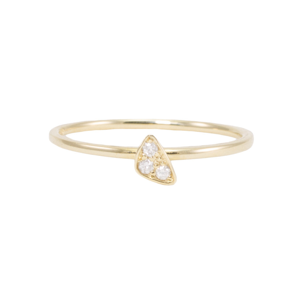 Small Diamond Pebble Ring