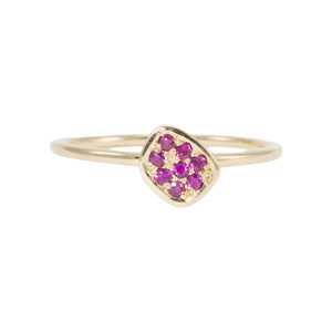 Large Pink Sapphire Pebble Ring