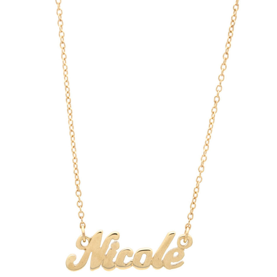 Script Name Plate Necklace