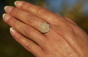 Pave Diamond Disc Ring