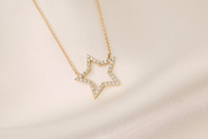 Star Cut Out Diamond Necklace
