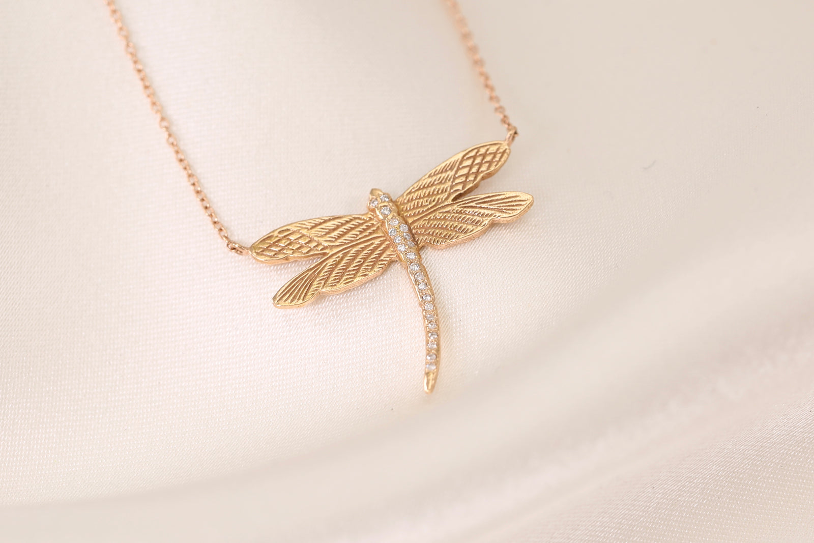 Dragonfly Diamond Necklace