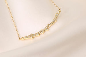 Tree Branch Diamond Necklace