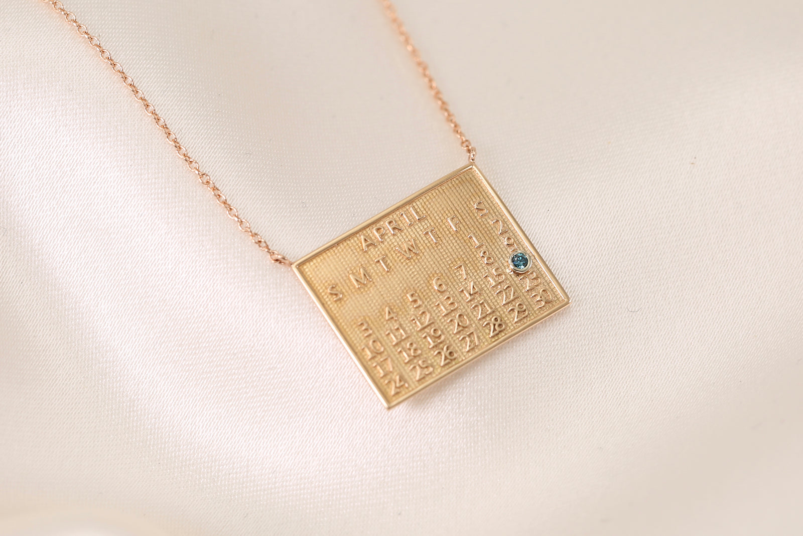 Save the Date Calendar Necklace