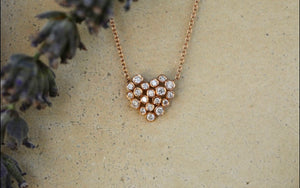 Bubble Heart Diamond Necklace
