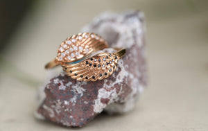 Wing with Diamonds Ring
