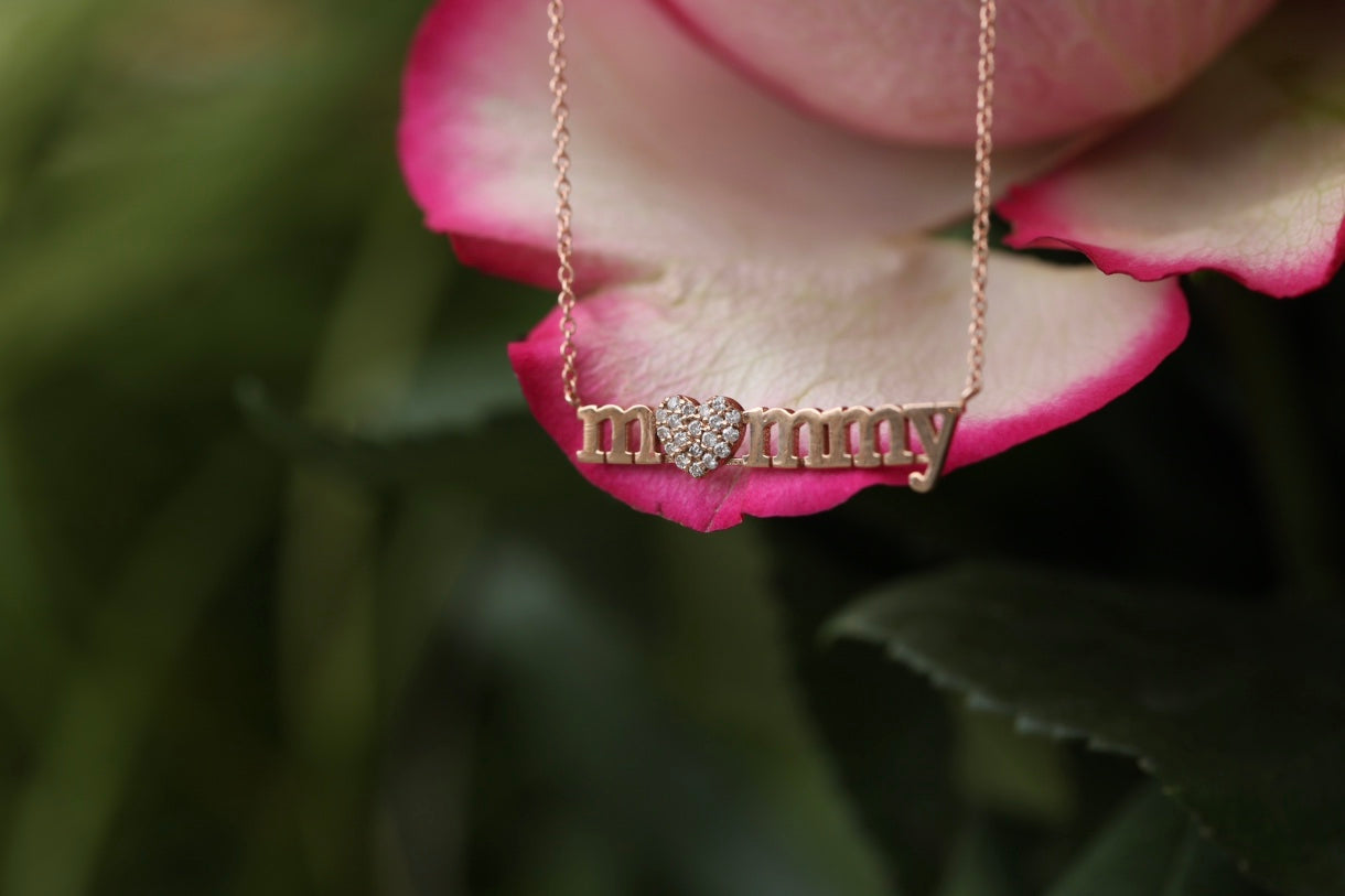 Mommy Heart Diamond Necklace