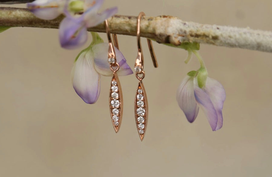 Graduating Diamond Drop Earrings