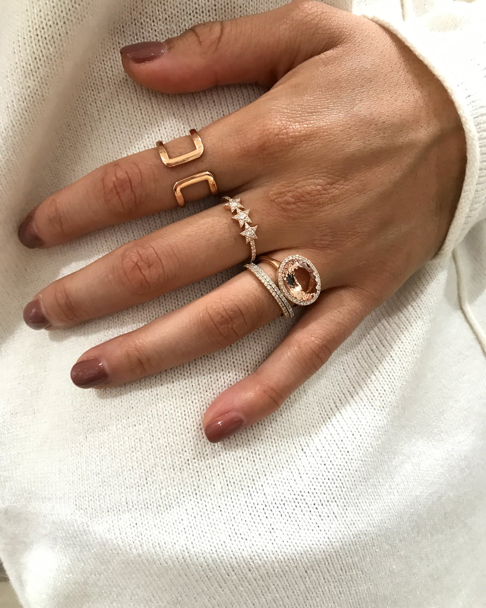 Triple Star Diamond Ring