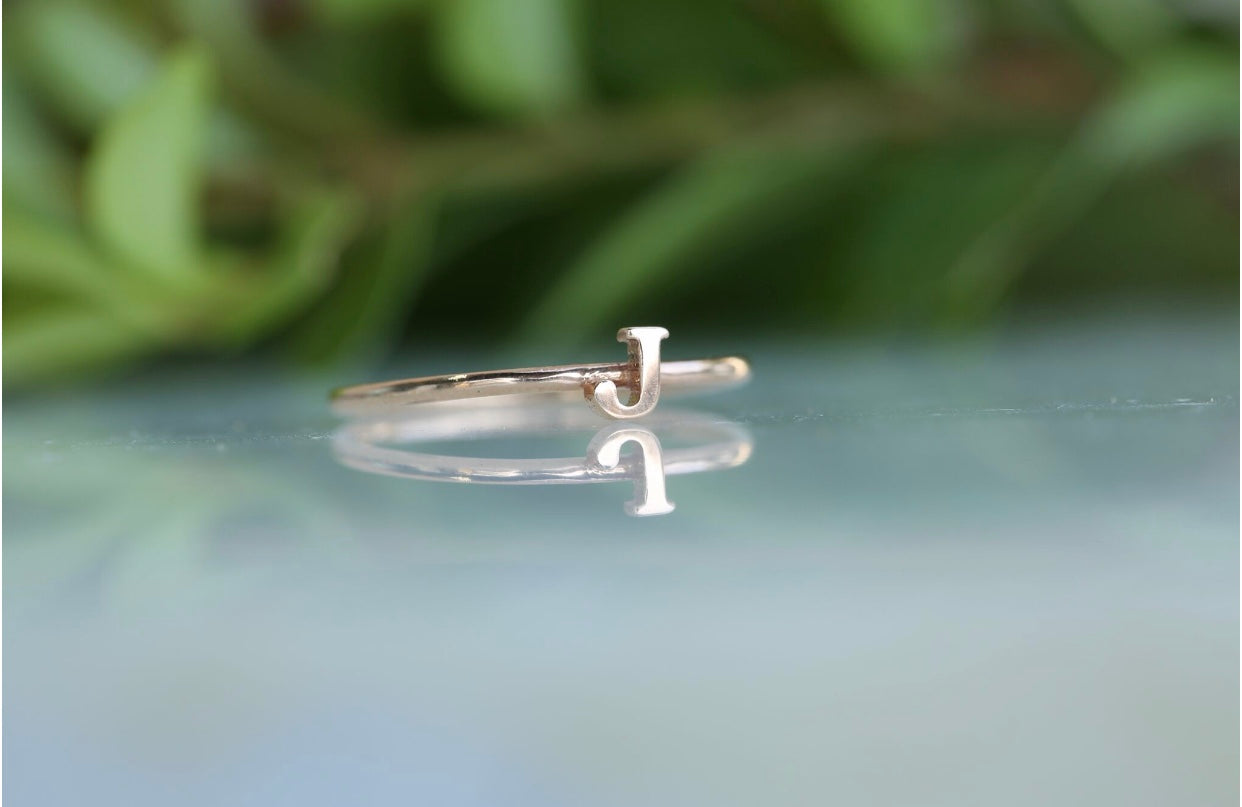 Block Initial Letter Ring