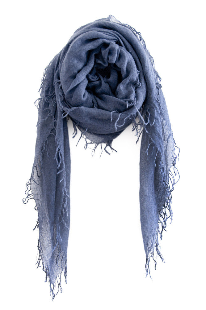 Indigo Cashemere & Silk Scarf